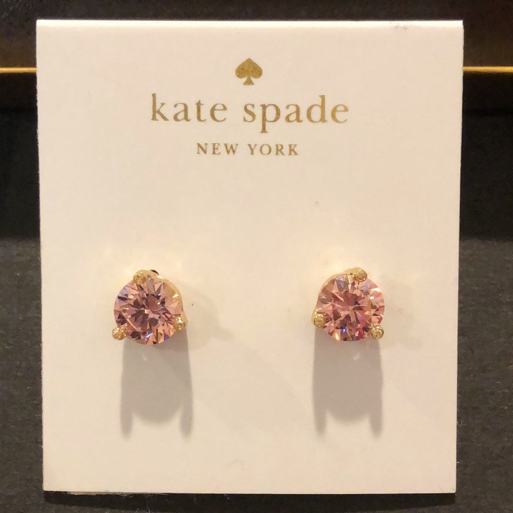 KATE SPADE Light Rose ‘Rise and Shine’ Pink and Gold Earrings